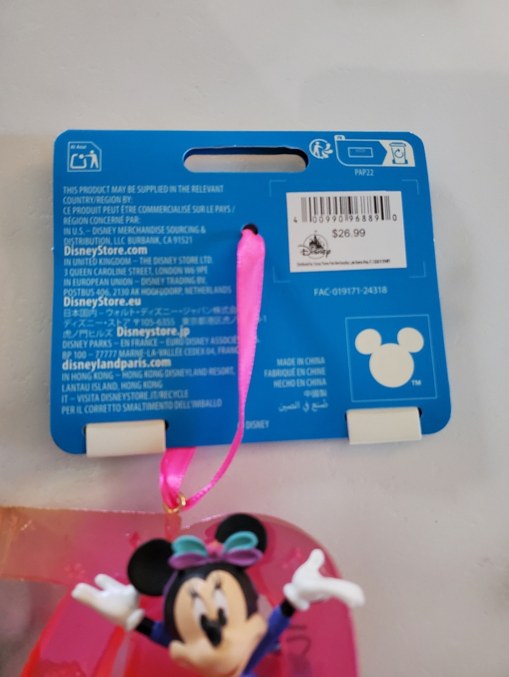 Minnie Mouse Figural Ornament – Disneyland 70th Anniversary - Picture 5 of 8